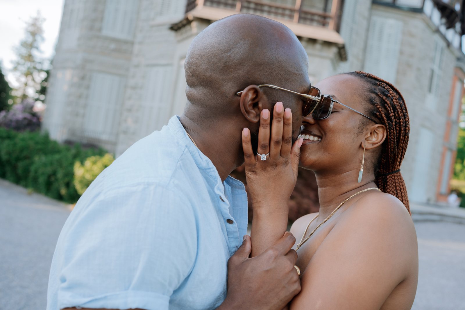 Adetunji and Sally laughing together